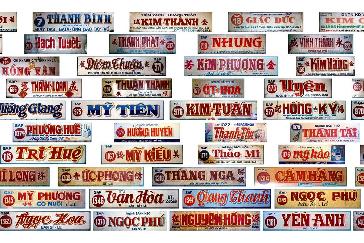 Binh Tay Market Signs