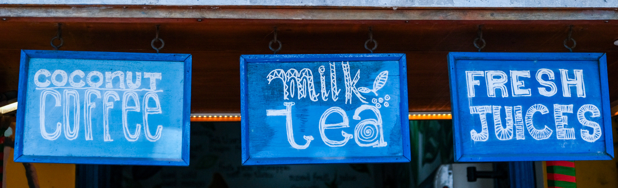 Coconut Coffee, Milk Tea, Fresh Juices