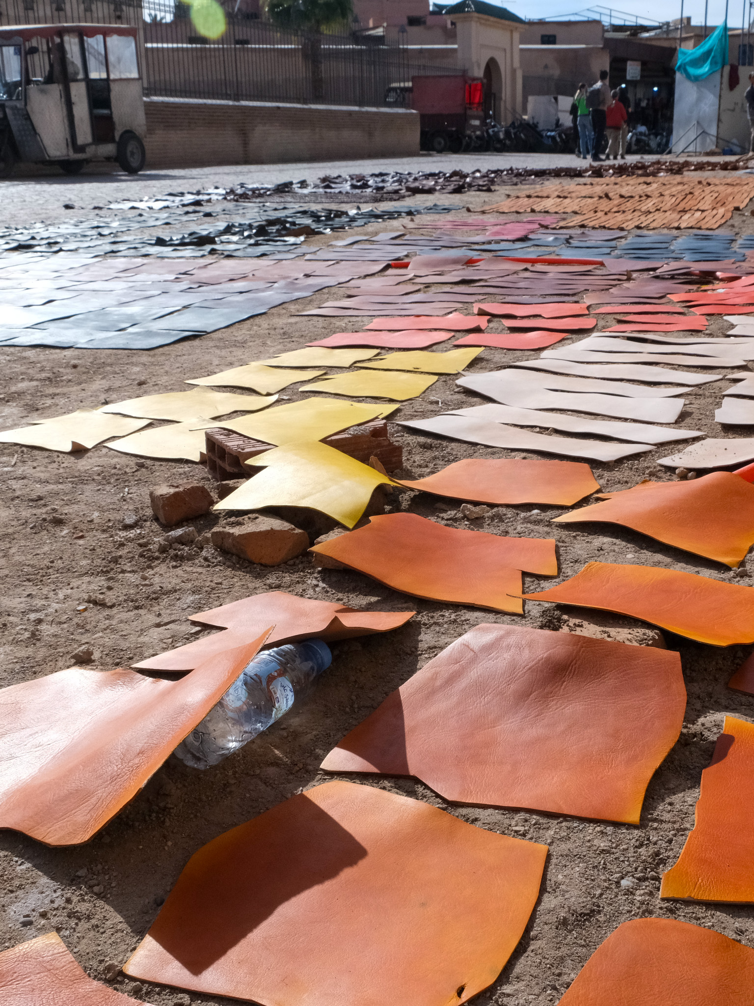 Drying hides in Marrakesh, Morocco